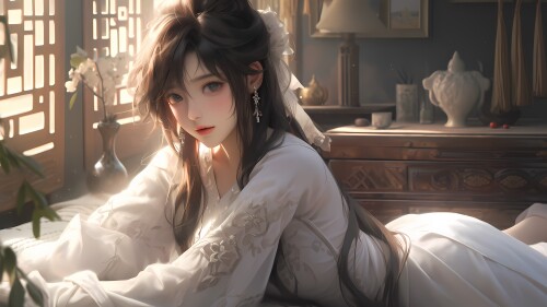 [动态壁纸]白衣少女